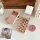迷你便携化妆刷套装 旅行全套5只装 带镜子软毛粉底眼影刷散粉刷子