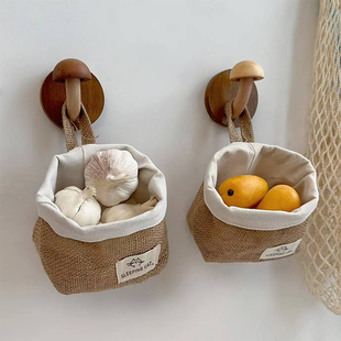 姜蒜收纳挂袋墙上门后悬挂式收纳袋学生宿舍杂物置物袋桌面储物袋