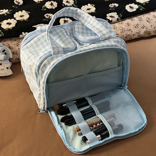 化妆包大容量女2025新款化妆刷收纳包分区便携洗漱包pvc可防水