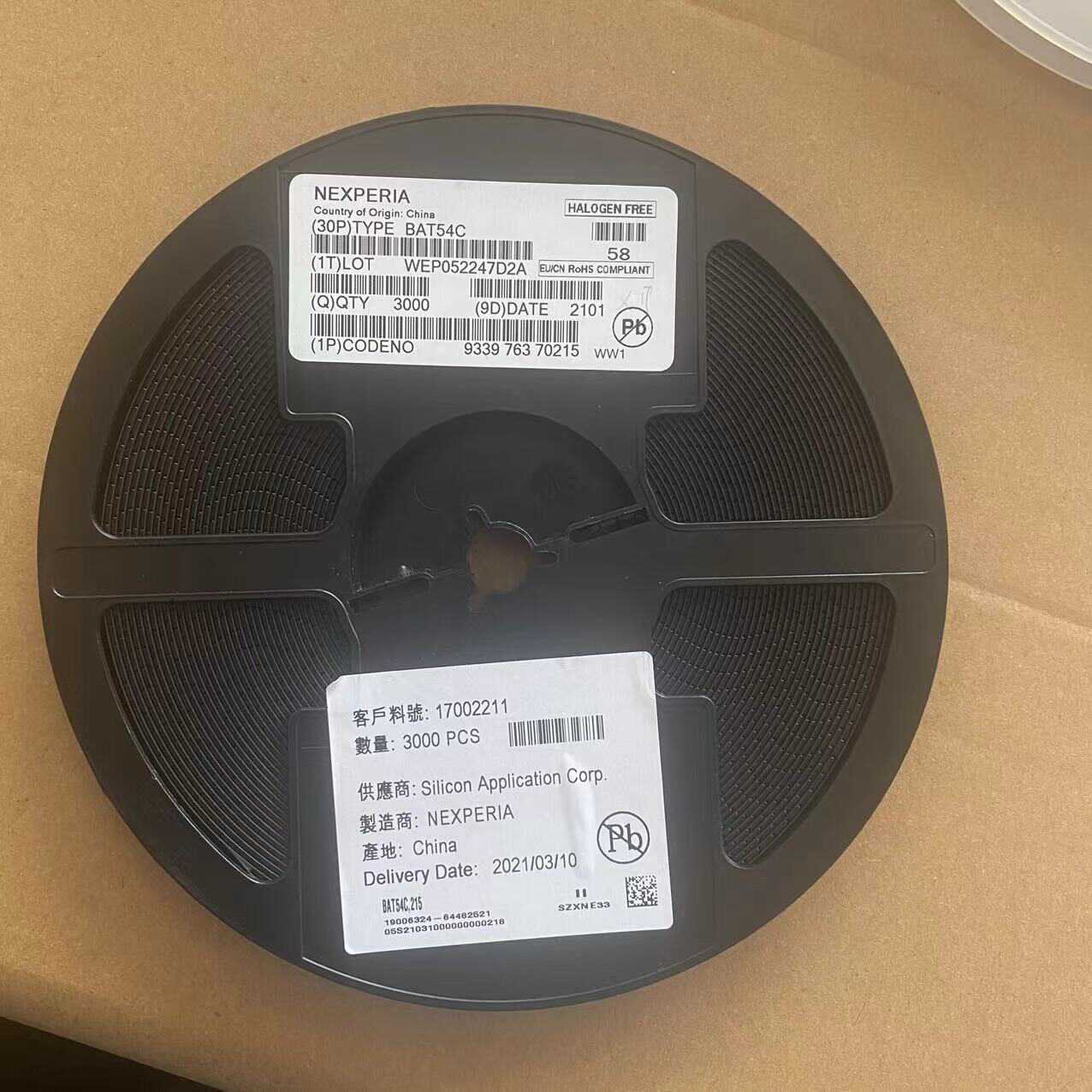 NEXPERIA (30P)TYPE BAT54C 3000颗/盘