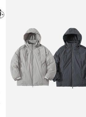 NICE3RULE潮流日系户外机能风棉服男宽松连帽冲锋衣冬季外套NM003