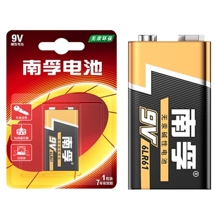 南孚电池9V碱性九伏方块叠层干电池万用表玩具1节6LR61 6F22