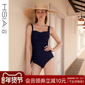 遐 遮肚显瘦 连体泳衣女游泳馆微胖mm保守大胸显小泳衣女泡温泉