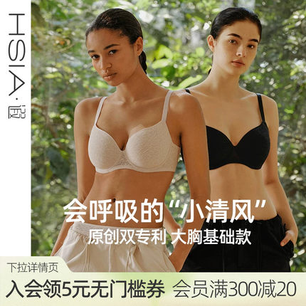 【小清风】遐内衣女薄款全罩杯防下垂微聚拢胸罩无痕大胸显小文胸
