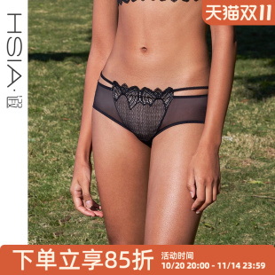 女夏仿丁字裤 遐内裤 性感绑带轻薄纯棉裆中腰平角裤 青青绿叶