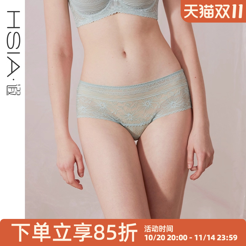 透气纯棉裆底中高腰平角裤