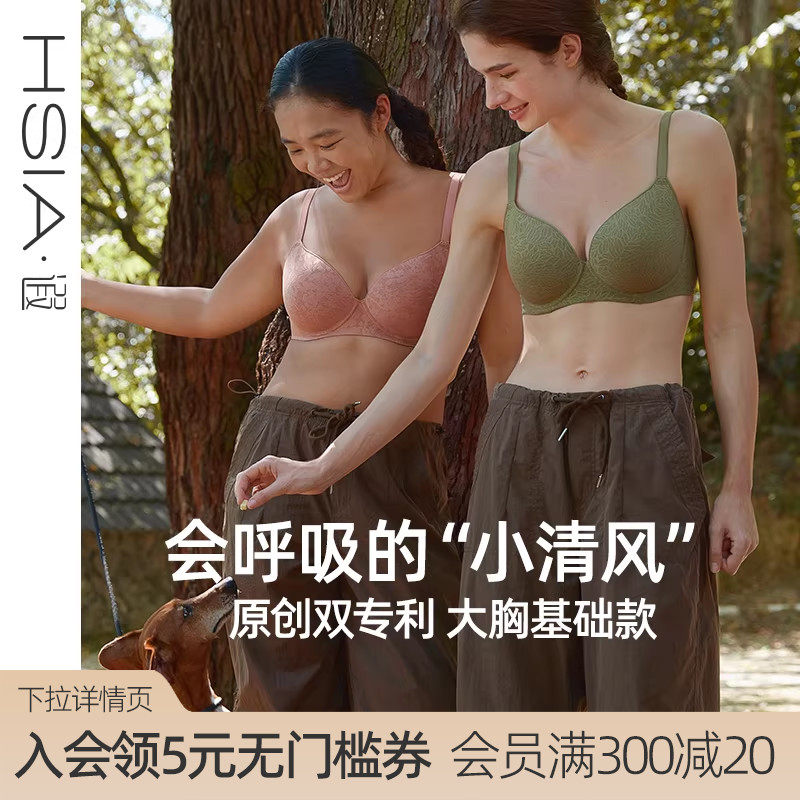 【小清风秋冬新色】遐内衣女薄全罩杯微聚拢胸罩无痕大胸显小文胸