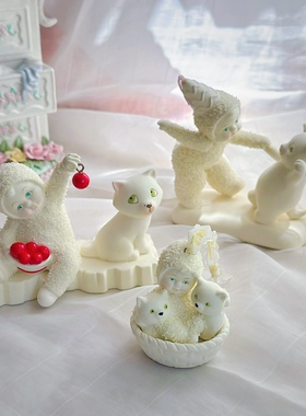 Department56陶瓷雪娃猫咪工艺品