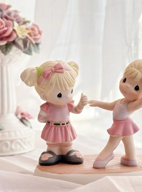 水滴娃娃陶瓷马尾辫可爱摆件