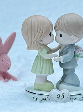 水滴娃娃周年结婚念款陶瓷摆件