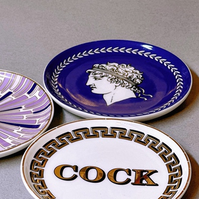 陶瓷餐具描金装饰盘子