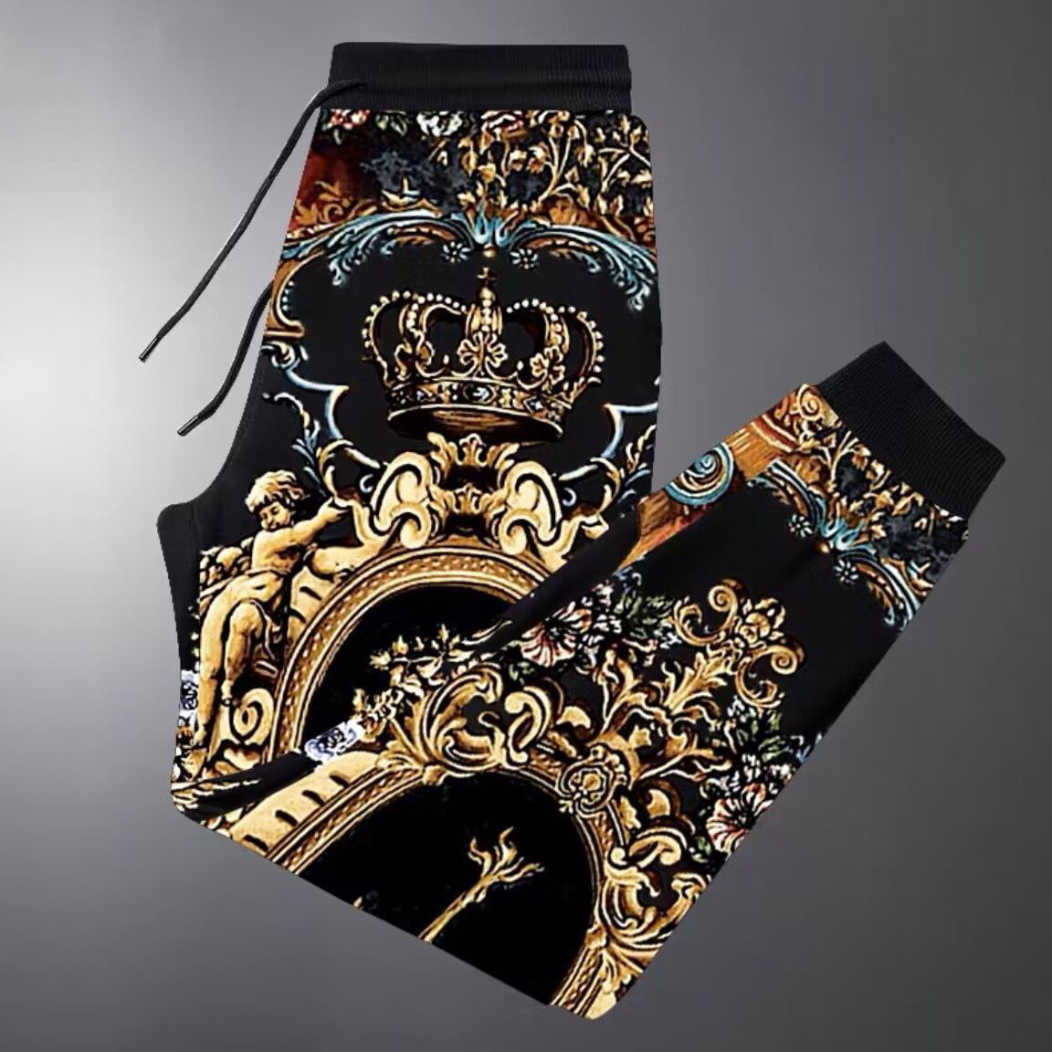 秋冬新款复古休闲裤哈伦长裤子男