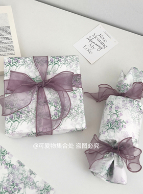 薄款紫色风铃花雪梨纸礼物包装纸礼品纸服装打包纸拍照氛围背景纸