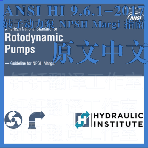 ANSI HI 9 6 1-2017转子动力泵NPSH Margi指南原文中文美国泵标准