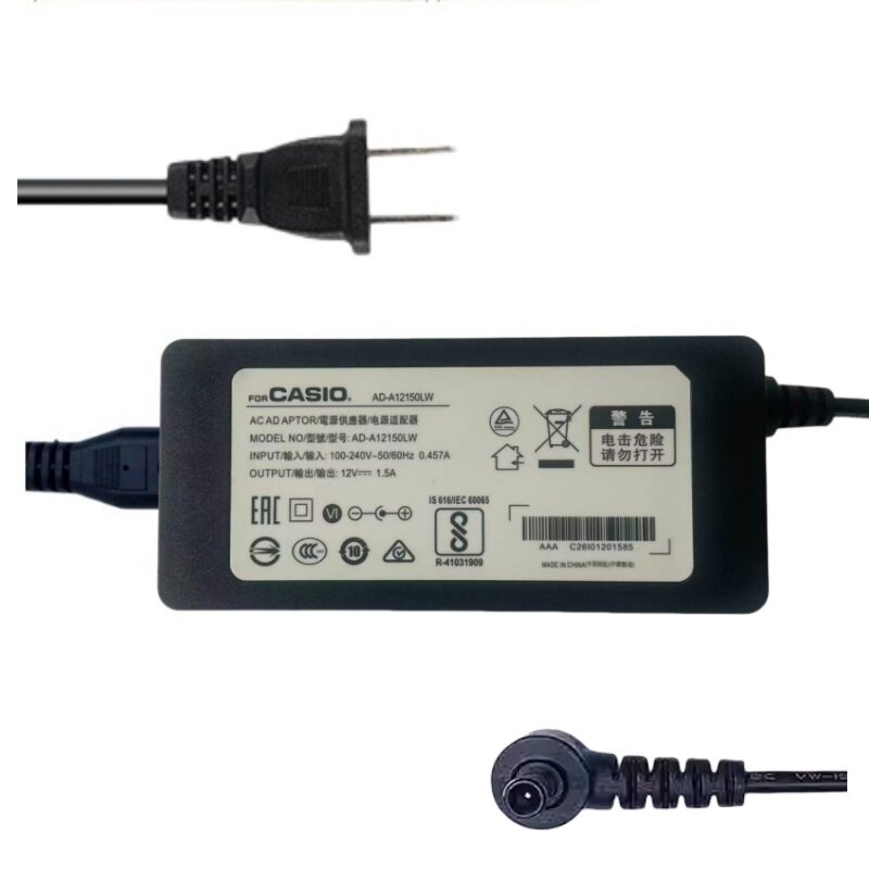 卡西欧Casio电子钢琴AD-A12150LW电源线适配充电器插头12V1.5A
