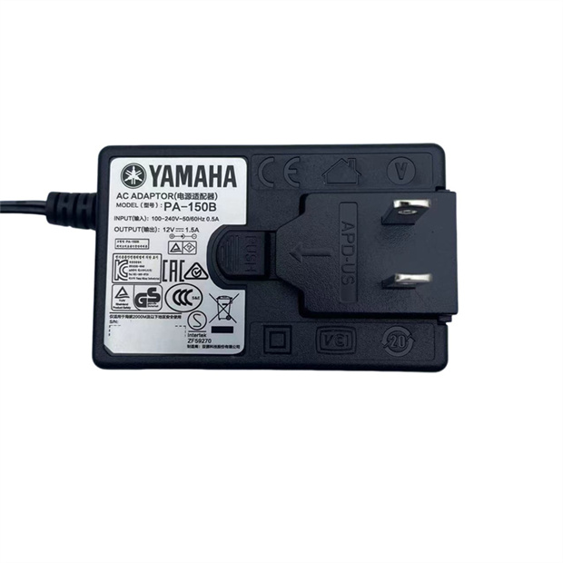 YAMAHA雅马哈通用12V1.5A电子钢琴P225 P143电源线适配变压器