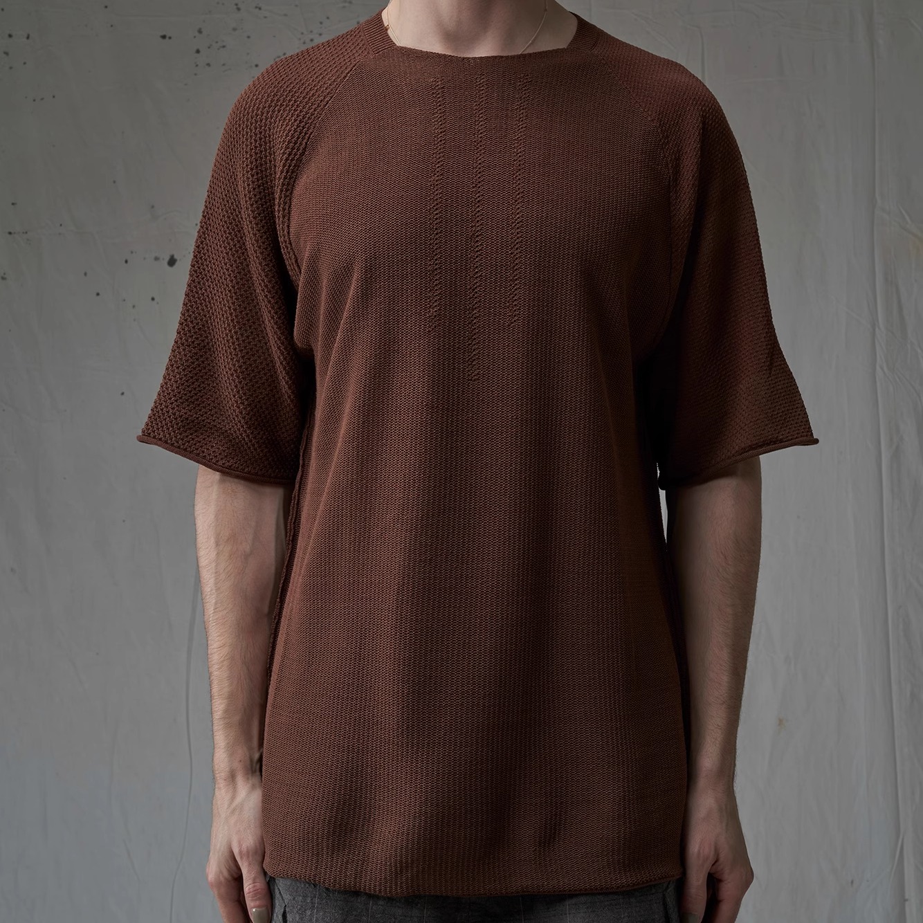 Cha 官方 | DEVOA 24秋冬 针织插肩短袖Tee