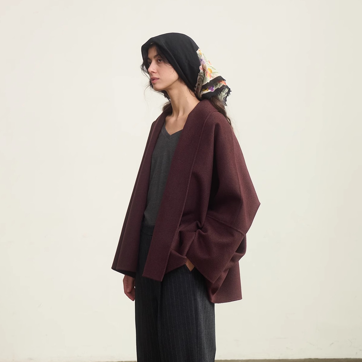 意大利双面呢羊绒大衣