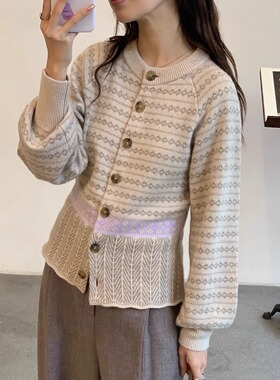 Cha官方 |GUEST IN RESIDENCE 26早春Fairisle Sculpted Cardigan