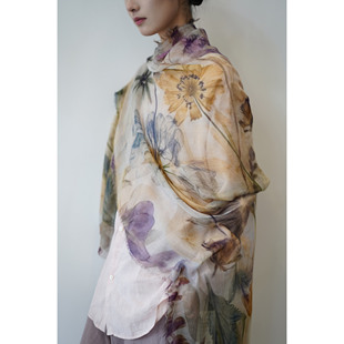 Big Cha Flowers植物花卉大围巾 26春夏 Sarti 官方 Faliero