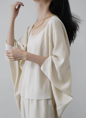 io东方女作家真丝电力纺外袍