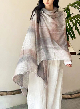 Cha 限量国内首发｜Botto Giuseppe 意大利奢侈级渐染毛须边围巾