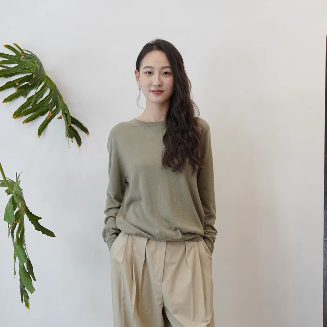 io adesso futura 意大利进口 L*P纯山羊绒圆领软糯针织上衣 多色