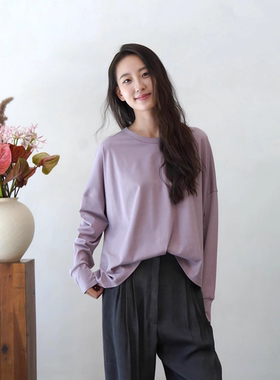 Cha 官方 | io adesso futura进口埃及棉舒适好穿经典圆领长袖T恤