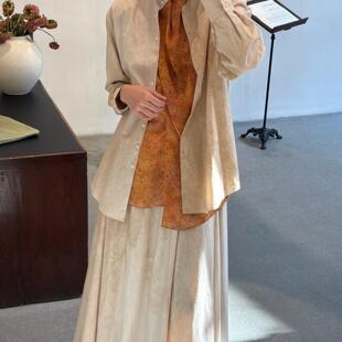 Cha 官方 | Cortana 25早春 YOKO 麦芽金有机棉府绸冷染中性衬衫