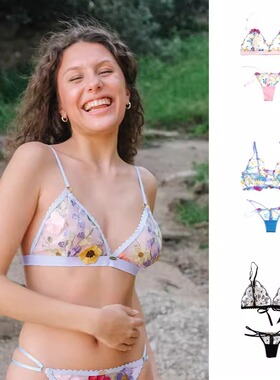 Cha 官方｜Nette Rose 蕾丝内衣合集 手工刺绣轻薄性感内衣套装
