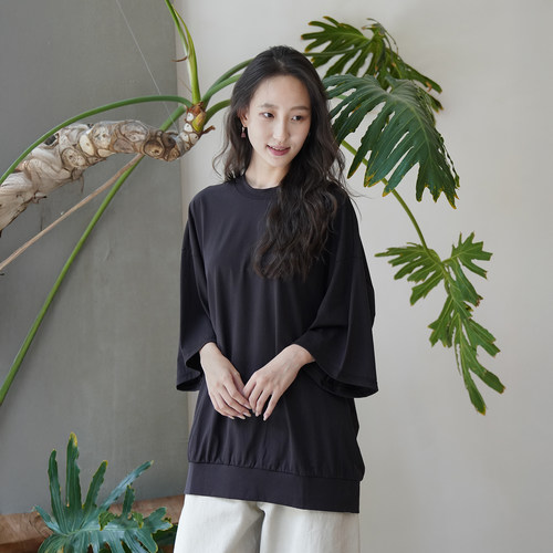 季末7折 | DEVOA Jersey小领收摆上衣