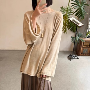 套头衫 Cha官方 羊绒插肩袖 25AW Mutedance