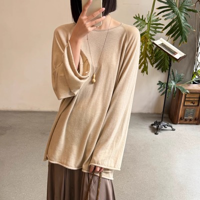 Cha官方 | Mutedance 25AW 羊绒插肩袖套头衫