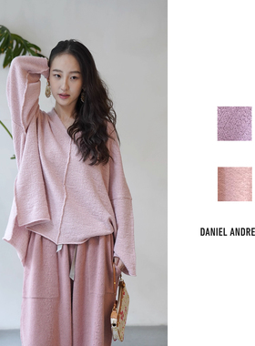 Cha 官方 | Daniel Andresen 25秋冬 yerba羊绒和式袖V领毛衣