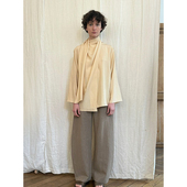 上衣 Cortana 7折 米色真丝披肩式 Cha CLARA 长袖 24早秋 衬衫