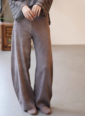 Cha官方 | Cortana 26早春 SABINA 亚麻粘纤混纺冷染高腰弹性长裤