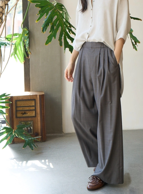 io定制工坊系列限量｜意大利Marzoni春夏经典半松紧腰阔腿裤自留