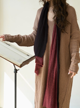 Botto Giuseppe 云朵般轻柔 拼色款 意大利奢侈级羊绒围巾