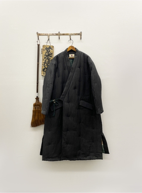 Cha 官方 | Aviva Jifei Xue  手工墨染羊毛真丝长款外套