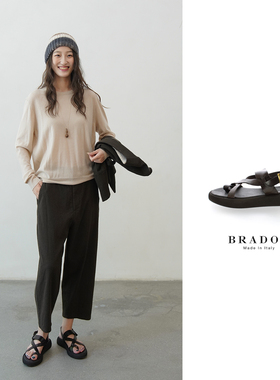 Cha官方| BRADOR LELA TC TDM系列 意大利手工染色植鞣革厚底凉鞋