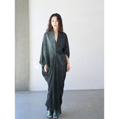 印花丝绸和服式 Cha 长裙 25春夏 MAYU 官方 Cortana