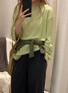 Cha 推荐 | io adesso futura  比利时亚麻针织松弛长袖T恤