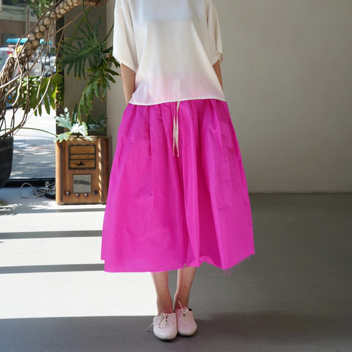 Cha 官方 | NITTO 25秋冬 GELSA 意大利真丝塔夫绸半身裙衬衫套装