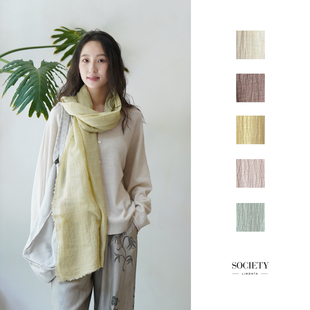 Cha官方 | Society Limonta 25秋冬 COCKTAIL 丝羊绒亚麻混纺围巾