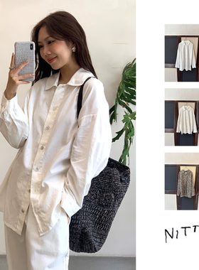 Cha 官方 | NITTO 25秋冬 CLAUDIA意大利棉手工翻领长袖衬衫 多色