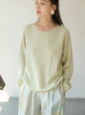 Cha 官方 |  io adesso futura 植物染卷边套头衫