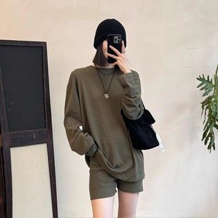 Extreme 棉羊绒软糯长袖 Cashmere Rock 休闲Tee 25秋冬 Cha官方