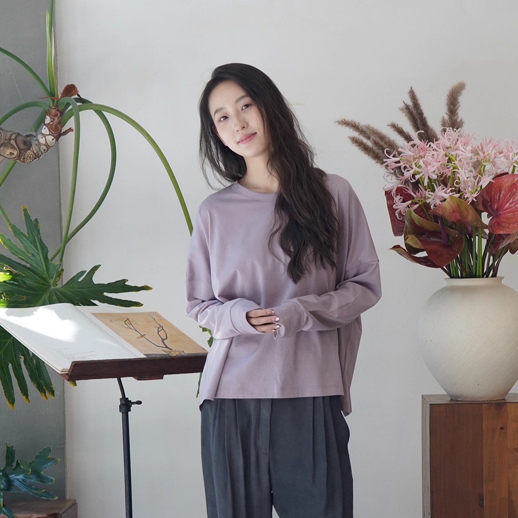 Cha 官方 | io adesso futura进口埃及棉舒适好穿经典圆领长袖T恤