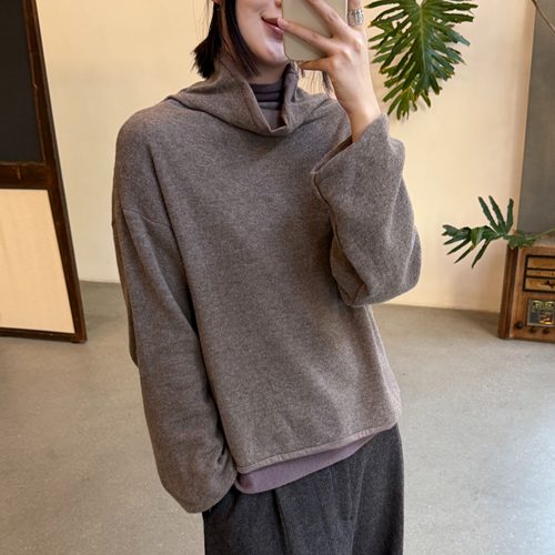 Cha 官方 | Elsa Esturgie 25秋冬 法国Oxyde 双层羊毛立领毛衣