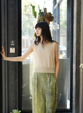 Cha 官方 | Cortana RINEN 亚麻针织圆领背心 多色选